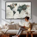 World Map Canvas Print – Framed Travel Map Wall Art for by MyGreatCanvas | Canvas Wall Art Prints | Photo Prints & Wall Decor