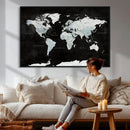 World Map Canvas Print – Framed Push Pin Wall Art, Color by MyGreatCanvas | Canvas Wall Art Prints | Photo Prints & Wall Decor