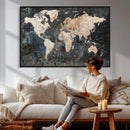 World Map Canvas Print – Detailed Map of the World Wall Art by MyGreatCanvas | Canvas Wall Art Prints | Photo Prints & Wall Decor