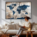 Rustic World Map Canvas Print – Framed Wall Art for Couples, by MyGreatCanvas | Canvas Wall Art Prints | Photo Prints & Wall Decor