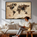 World Map Wall Art Canvas Print by MyGreatCanvas | Canvas Wall Art Prints | Photo Prints & Wall Decor