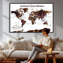 Custom Push Pin World Map Wall Art Canvas Print – by MyGreatCanvas | Canvas Wall Art Prints | Photo Prints & Wall Decor