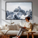 Snowy Mountain Range Canvas Print, Alpine Peaks Landscape by MyGreatCanvas | Canvas Wall Art Prints | Photo Prints & Wall Decor