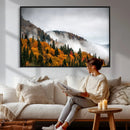 Autumn Forest Wall Art Canvas Print, Foggy Mountain by MyGreatCanvas | Canvas Wall Art Prints | Photo Prints & Wall Decor