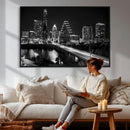 Austin Skyline Wall Art Canvas Print, Austin Downtown Night by MyGreatCanvas | Canvas Wall Art Prints | Photo Prints & Wall Decor