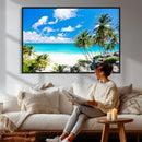 Barbados Beach Wall Art Canvas Print, Palm Tree Ocean by MyGreatCanvas | Canvas Wall Art Prints | Photo Prints & Wall Decor