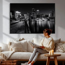 Boston Wall Art Canvas Print, Boston City Downtown Night by MyGreatCanvas | Canvas Wall Art Prints | Photo Prints & Wall Decor