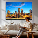 Boston Wall Art Canvas Print, Boston City Downtown Night by MyGreatCanvas | Canvas Wall Art Prints | Photo Prints & Wall Decor