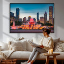 Chicago Wall Art Canvas Print - Chicago City Downtown Night by MyGreatCanvas | Canvas Wall Art Prints | Photo Prints & Wall Decor