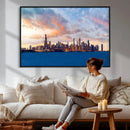 Chicago Wall Art Canvas Print - Chicago City Downtown Night by MyGreatCanvas | Canvas Wall Art Prints | Photo Prints & Wall Decor