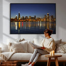 Chicago Wall Art Canvas Print - Chicago City Downtown Night by MyGreatCanvas | Canvas Wall Art Prints | Photo Prints & Wall Decor
