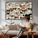 Farmhouse Animals Horse Longhorn Cow Wall Art Canvas Print - by MyGreatCanvas | Canvas Wall Art Prints | Photo Prints & Wall Decor