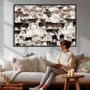 Abstract Texas Longhorn Print - Longhorn Herd Print for by MyGreatCanvas | Canvas Wall Art Prints | Photo Prints & Wall Decor