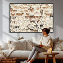 Farmhouse Longhorn Wall Art Canvas Print - Abstract Farm by MyGreatCanvas | Canvas Wall Art Prints | Photo Prints & Wall Decor
