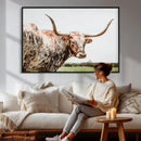 Texas Catle Longhorn Wall Art Canvas Print for Farmhouse by MyGreatCanvas | Canvas Wall Art Prints | Photo Prints & Wall Decor