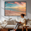Beach Walk Wall Art Canvas Print – Soft Coastal Photography by MyGreatCanvas | Canvas Wall Art Prints | Photo Prints & Wall Decor