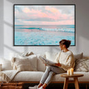 Ocean Wave Wall Art Canvas Print, Pastel Surf Seascape by MyGreatCanvas | Canvas Wall Art Prints | Photo Prints & Wall Decor