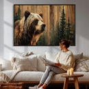 Grizzly Bear Wall Art Canvas Print, Rustic Wildlife Bear by MyGreatCanvas | Canvas Wall Art Prints | Photo Prints & Wall Decor