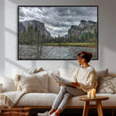 Yosemite Valley River Wall Art Canvas Print, Granite Cliffs by MyGreatCanvas | Canvas Wall Art Prints | Photo Prints & Wall Decor