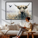 Abstract Highland Cow Animal Wall Art Canvas Print by MyGreatCanvas | Canvas Wall Art Prints | Photo Prints & Wall Decor