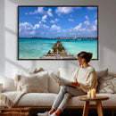 Caribbean Ocean Pier Seascape Wall Art Canvas Print, by MyGreatCanvas | Canvas Wall Art Prints | Photo Prints & Wall Decor