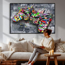 Graffiti Gaming Canvas Wall Art For Bedroom - Gaming Wall by MyGreatCanvas | Canvas Wall Art Prints | Photo Prints & Wall Decor