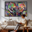 Graffiti Football Helmets Wall Art Canvas Print, Urban by MyGreatCanvas | Canvas Wall Art Prints | Photo Prints & Wall Decor