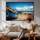 Fishing Boats Wall Art Canvas Print, Coastal Boat Beach by MyGreatCanvas | Canvas Wall Art Prints | Photo Prints & Wall Decor
