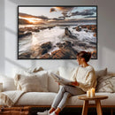 Rocky Coast Ocean Sunset Wall Art Canvas Print, Dramatic by MyGreatCanvas | Canvas Wall Art Prints | Photo Prints & Wall Decor