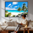 Tropical Beach Wall Art Canvas Print, Palm Tree Ocean by MyGreatCanvas | Canvas Wall Art Prints | Photo Prints & Wall Decor