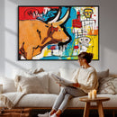Basquiat Style Bull Graffiti Wall Art Canvas Print, Street by MyGreatCanvas | Canvas Wall Art Prints | Photo Prints & Wall Decor