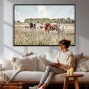 Texas Longhorn Cattle Wall Art Canvas Print, Rustic Ranch by MyGreatCanvas | Canvas Wall Art Prints | Photo Prints & Wall Decor