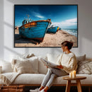 Coastal Fishing Boats Wall Art Canvas Print, Sunset Beach by MyGreatCanvas | Canvas Wall Art Prints | Photo Prints & Wall Decor