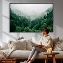 Misty Pine Forest Wall Art Canvas Print, Foggy Evergreen by MyGreatCanvas | Canvas Wall Art Prints | Photo Prints & Wall Decor