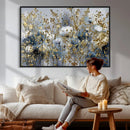Abstract Floral Wall Art Canvas Print – Gold and Blue by MyGreatCanvas | Canvas Wall Art Prints | Photo Prints & Wall Decor