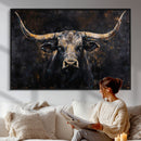 Abstract Longhorn Bull Wall Art Canvas Print – Rustic by MyGreatCanvas | Canvas Wall Art Prints | Photo Prints & Wall Decor