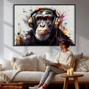 Dj Monkey Wall Art Canvas Print – Colorful Pop Art Banksy by MyGreatCanvas | Canvas Wall Art Prints | Photo Prints & Wall Decor