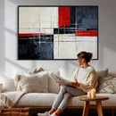 Navy Red Abstract Wall Art Canvas Print, Modern Luxury by MyGreatCanvas | Canvas Wall Art Prints | Photo Prints & Wall Decor