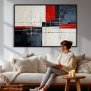 Navy Red Abstract Wall Art Canvas Print, Modern Luxury by MyGreatCanvas | Canvas Wall Art Prints | Photo Prints & Wall Decor