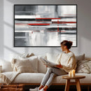 Gray Red Abstract Wall Art Canvas Print, Modern Abstract by MyGreatCanvas | Canvas Wall Art Prints | Photo Prints & Wall Decor