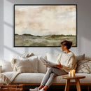 Muted Watercolor Hill Landscape Print — Beige Taupe Cloudy by MyGreatCanvas | Canvas Wall Art Prints | Photo Prints & Wall Decor