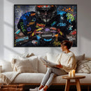Graffiti American Football Player Street Art Wall Art Canvas by MyGreatCanvas | Canvas Wall Art Prints | Photo Prints & Wall Decor