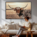 Texas Longhorn Wall Art Canvas Print – Western Cattle Ranch by MyGreatCanvas | Canvas Wall Art Prints | Photo Prints & Wall Decor