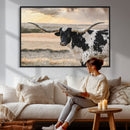 Texas Longhorn Bull Rustic Wall Art Canvas Print by MyGreatCanvas | Canvas Wall Art Prints | Photo Prints & Wall Decor
