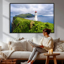 Cliffside Lighthouse Wall Art Canvas Print – Coastal by MyGreatCanvas | Canvas Wall Art Prints | Photo Prints & Wall Decor