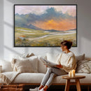 Mountain Sunset Wall Art Canvas Print Vintage Landscape by MyGreatCanvas | Canvas Wall Art Prints | Photo Prints & Wall Decor