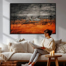 Black Orange Abstract Wall Art Canvas Print Modern Textured by MyGreatCanvas | Canvas Wall Art Prints | Photo Prints & Wall Decor