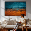 Teal Orange Abstract Wall Art Canvas Print Modern Large by MyGreatCanvas | Canvas Wall Art Prints | Photo Prints & Wall Decor