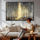 Abstract Birch Forest Wall Art Canvas Print – Modern Gold by MyGreatCanvas | Canvas Wall Art Prints | Photo Prints & Wall Decor