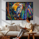 Colorful Heron Wall Art Canvas Print Tropical Bird Abstract by MyGreatCanvas | Canvas Wall Art Prints | Photo Prints & Wall Decor